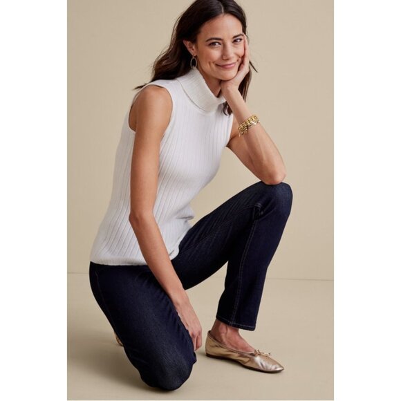 NWT Soft Surroundings Womens Plus Size 2X Ultimate Denim Pull-On Slim Leg Jeans - Picture 6 of 6